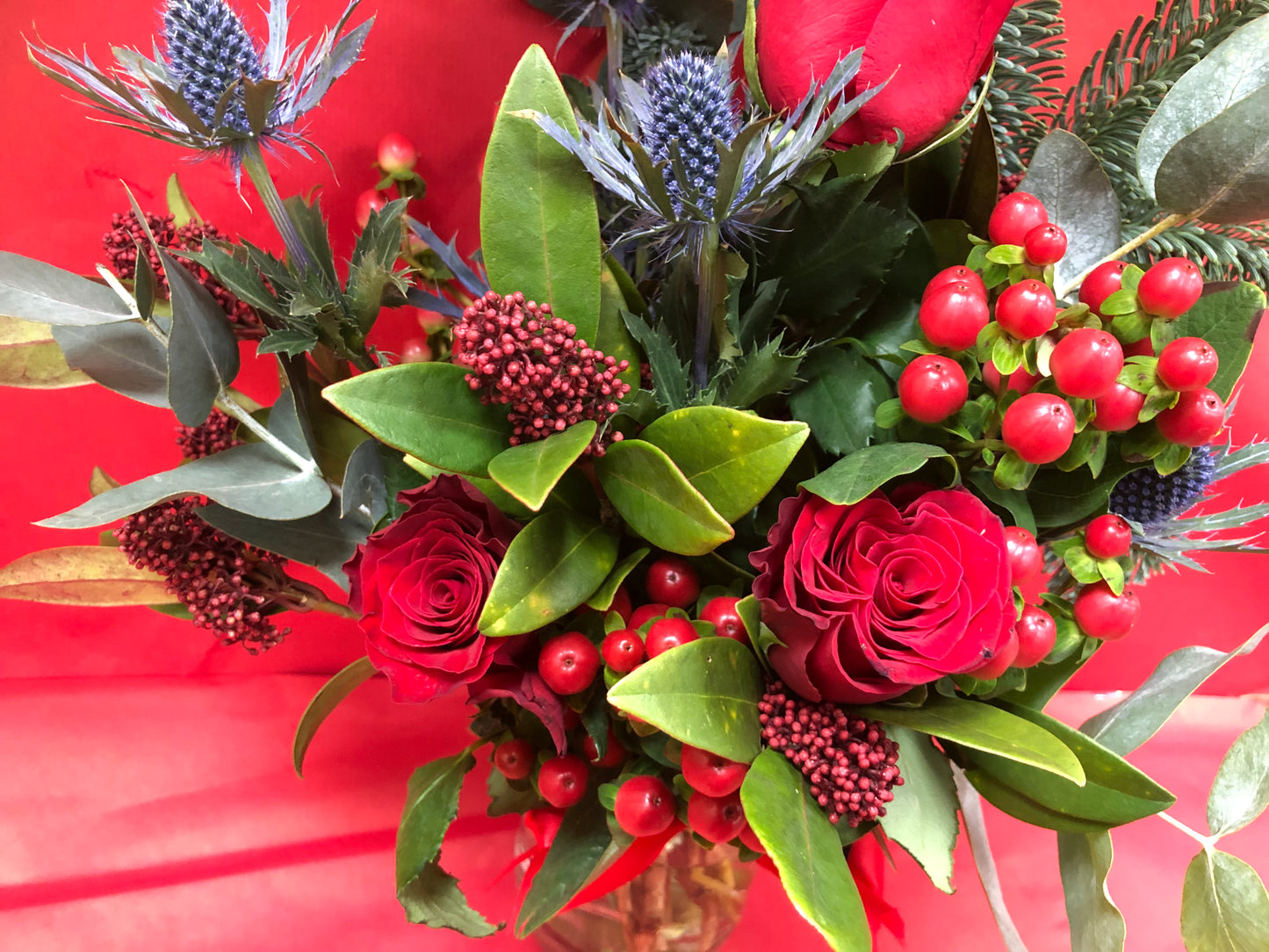 Rose & Eryngium Jam Jar