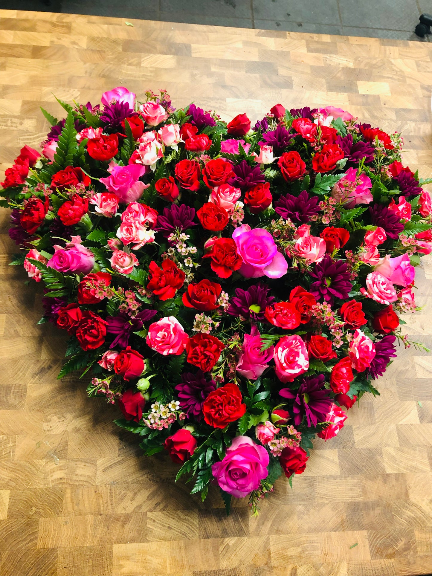 Red & Pink Rose Heart