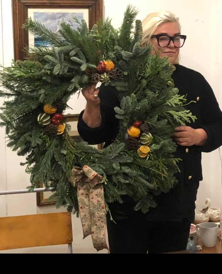 Festive Wreath Workshop (Wilmslow)-Friday 6th December 2024 1pm-3pm