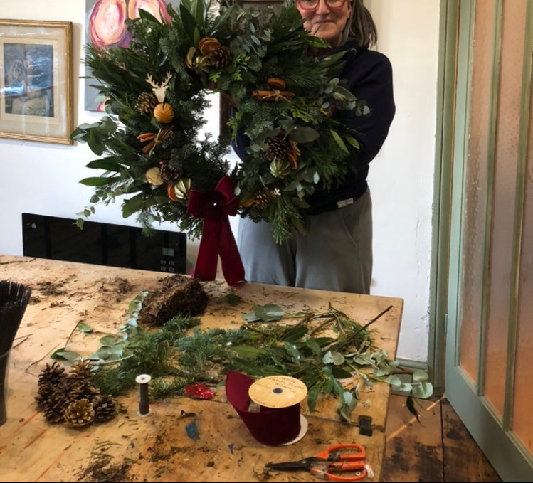 Festive Wreath Workshop (Wilmslow)-Friday 6th December 2024 1pm-3pm