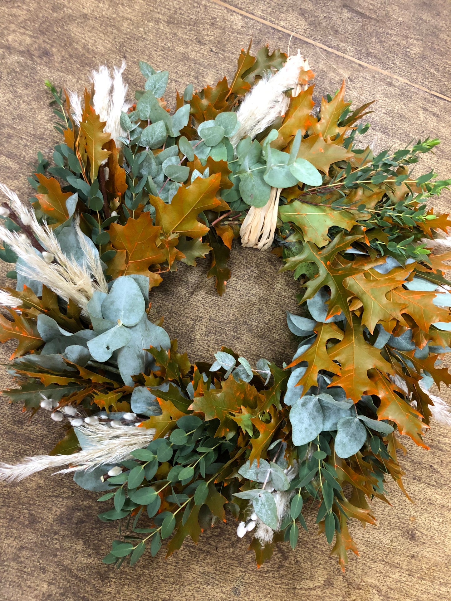 Pampas & Eucalyptus Autumn Door Wreath