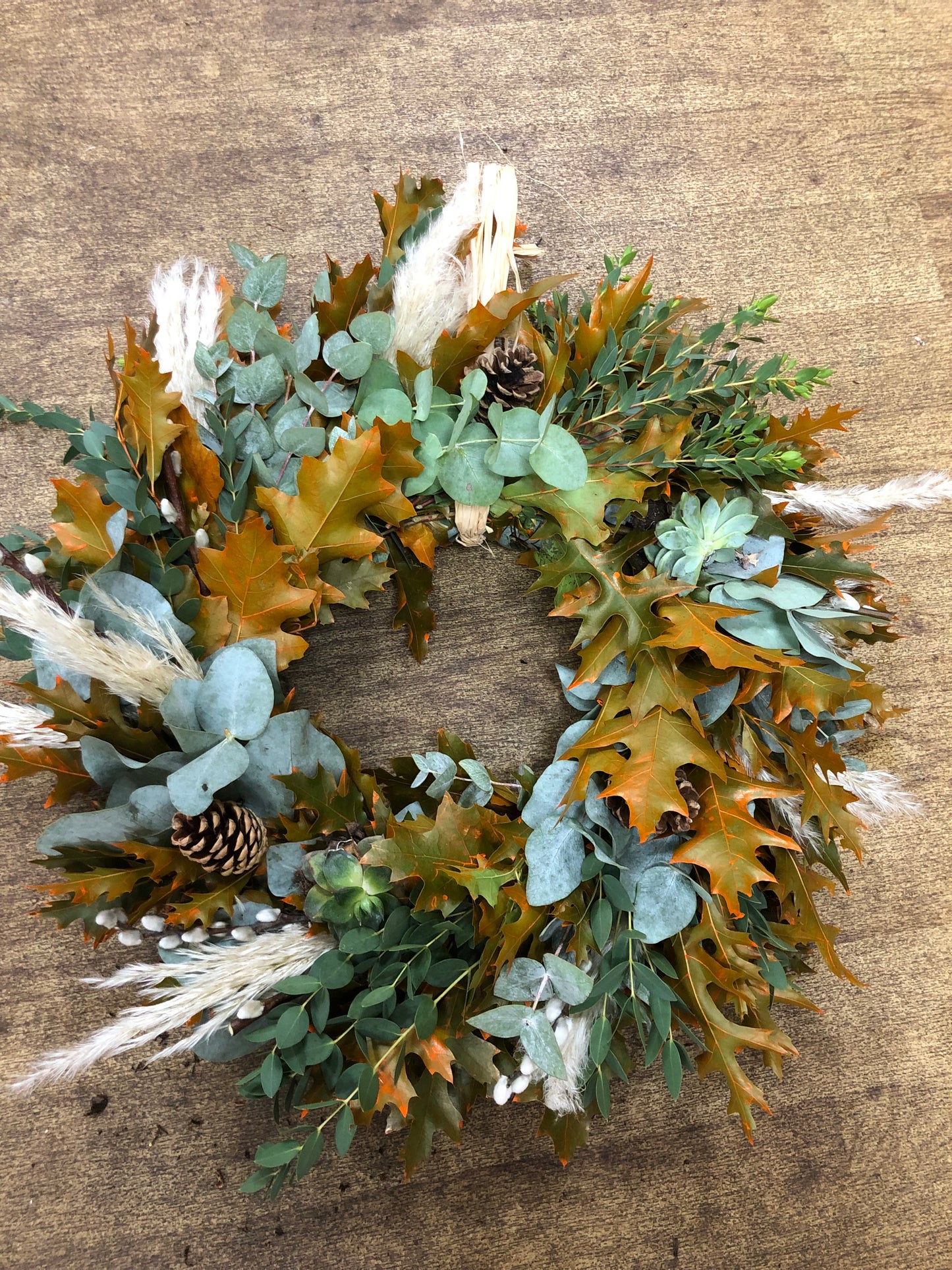 Pampas & Eucalyptus Autumn Door Wreath