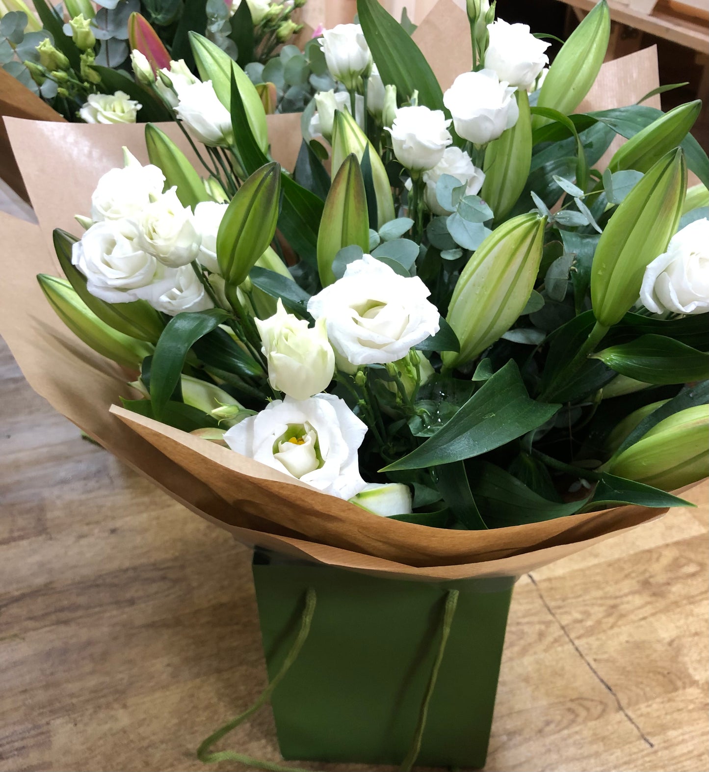 White Lilies & Lisianthus